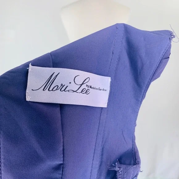 Mori Lee by Madeline Gardner Sleeveless Chiffon DressLilac Size 7/8 Never Worn - Picture 3 of 14